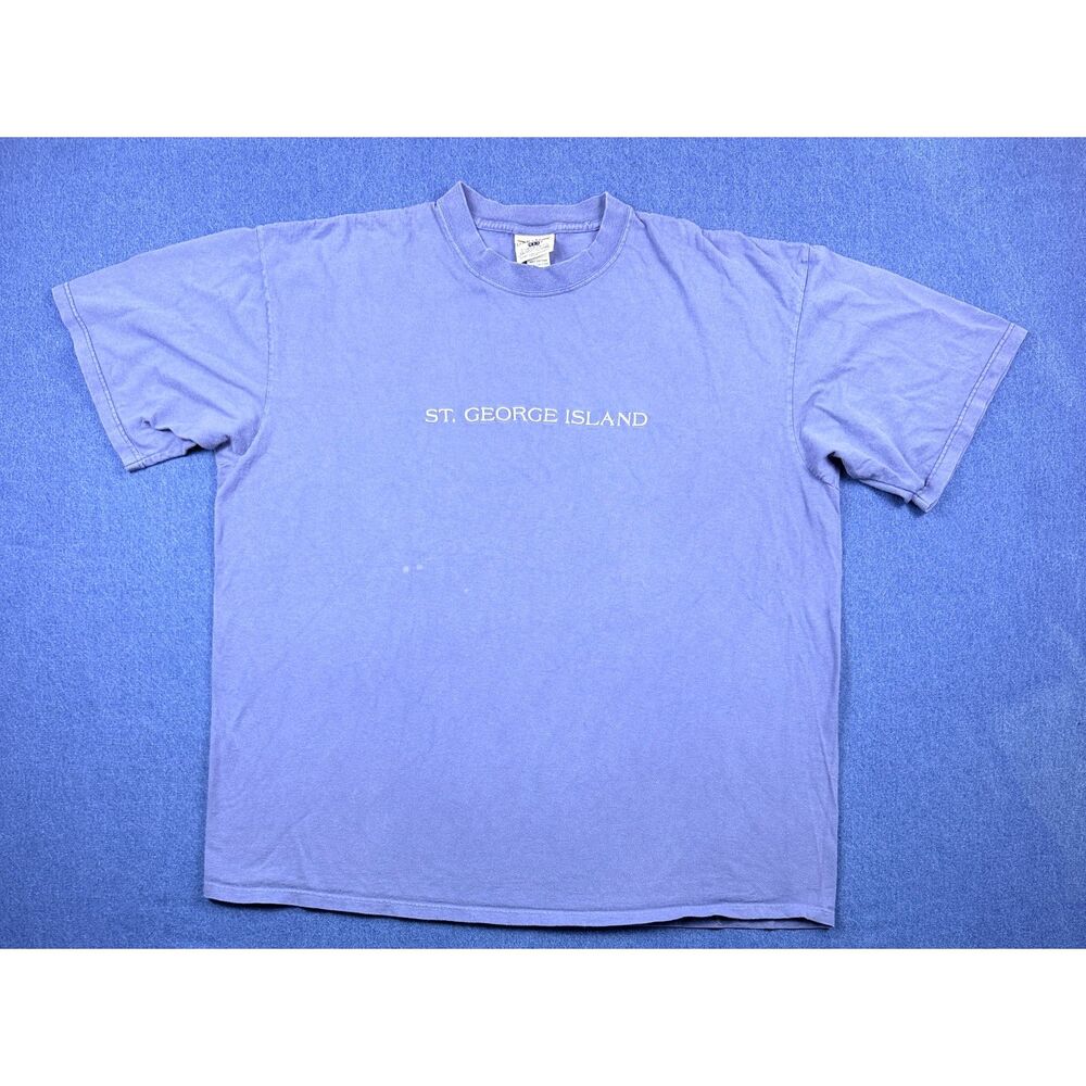 Orsman 913 St George Island Florida USA Made Blue T Shirt XL